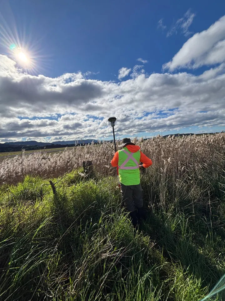 AIM Surveying surveyor taking GNSS measurements on site